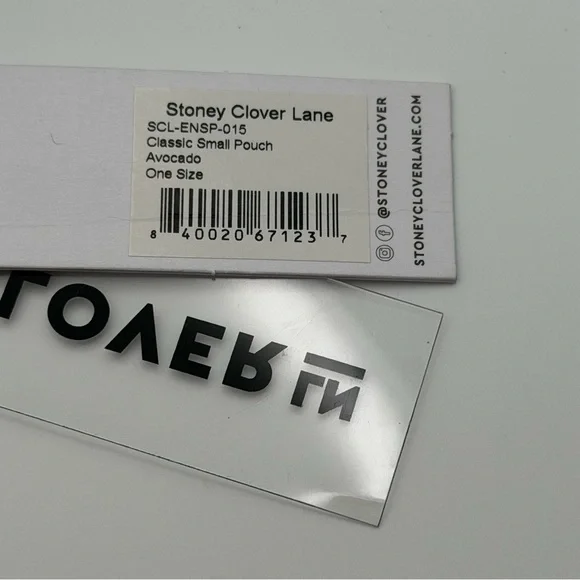 Stoney Clover Lane Classic Small Pouch Avocado Nylon Zip Cosmetic Bag - Picture 6 of 16